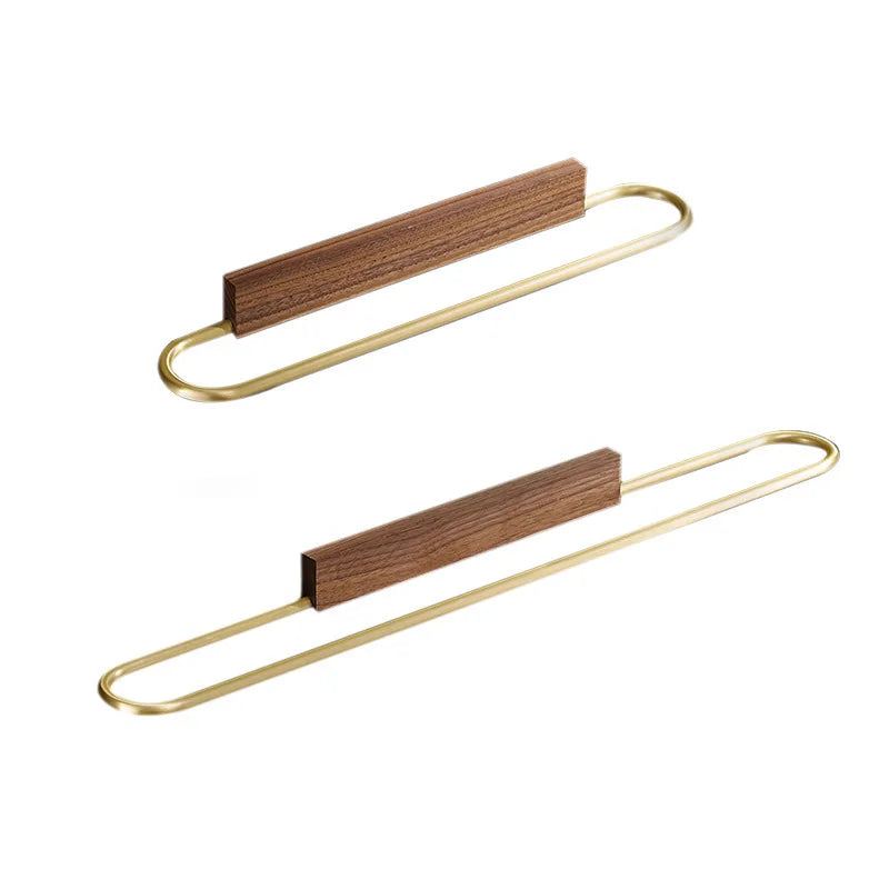 Porte-serviettes de salle de bain moderne en noyer