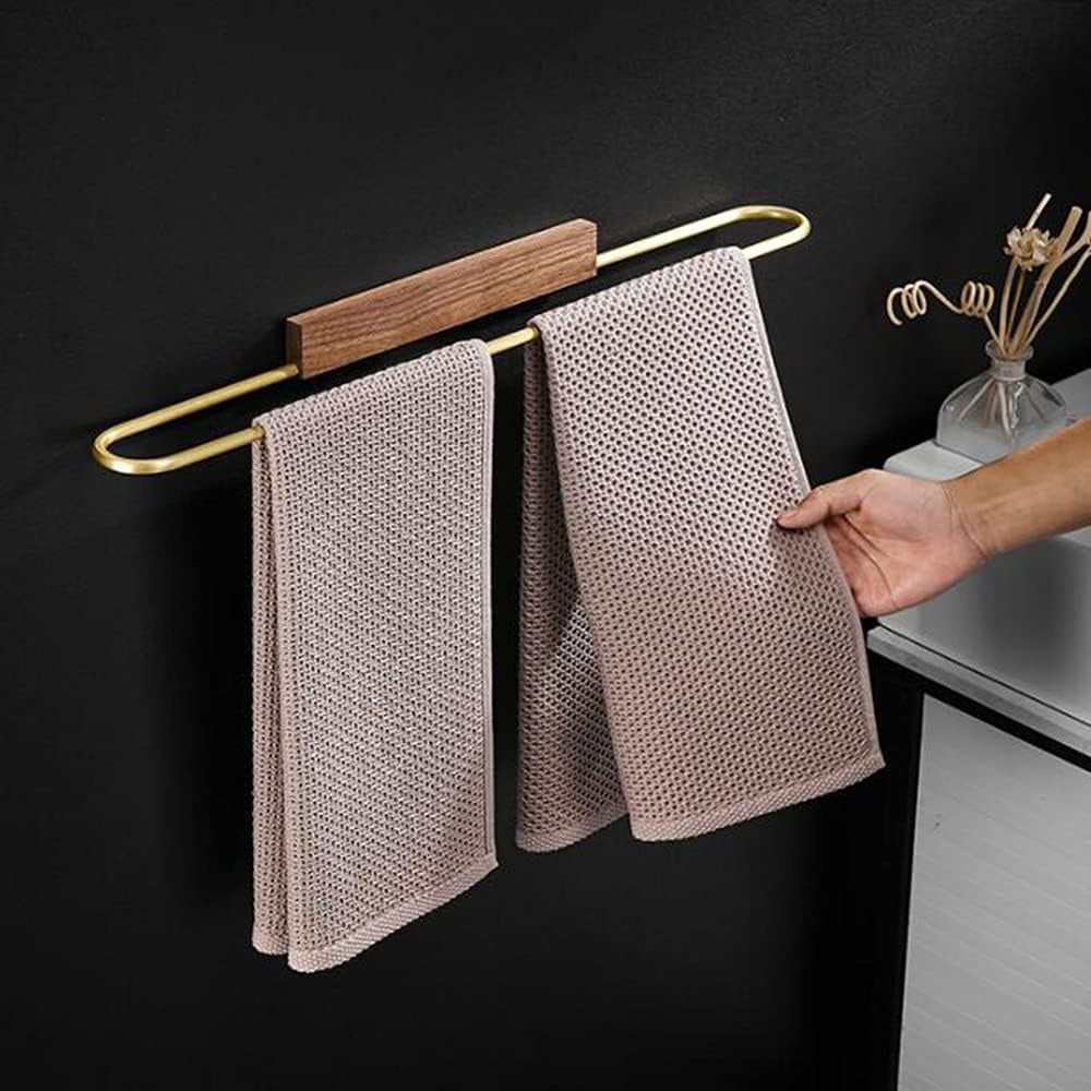 Porte-serviettes de salle de bain moderne en noyer