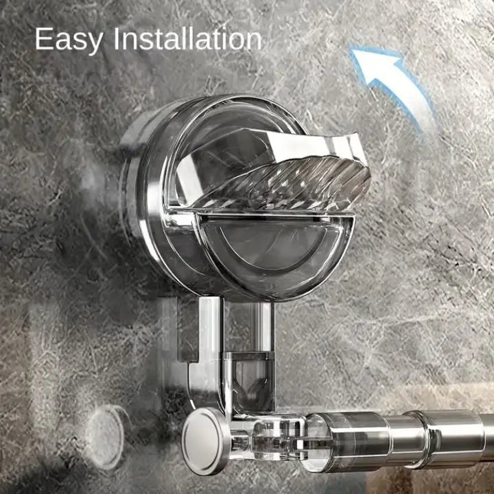 Porte-serviettes télescopique en acier inoxydable à ventouses, 60–120 cm, sans perçage