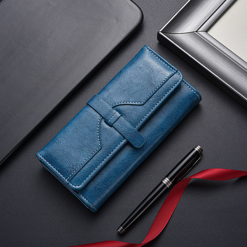 Portefeuille long en cuir premium