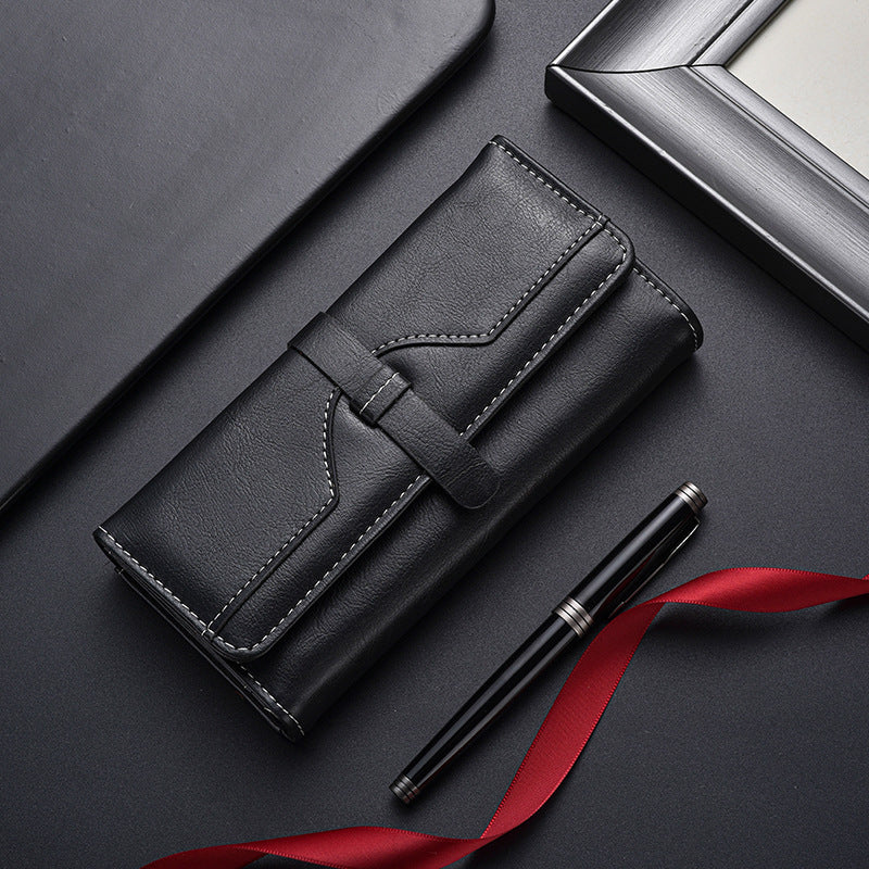 Portefeuille long en cuir premium