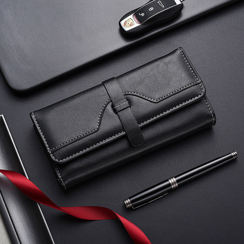 Portefeuille long en cuir premium