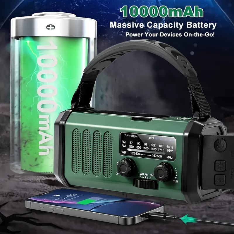 Poste radio d'urgence tout-en-un avec lampe torche et chargeur