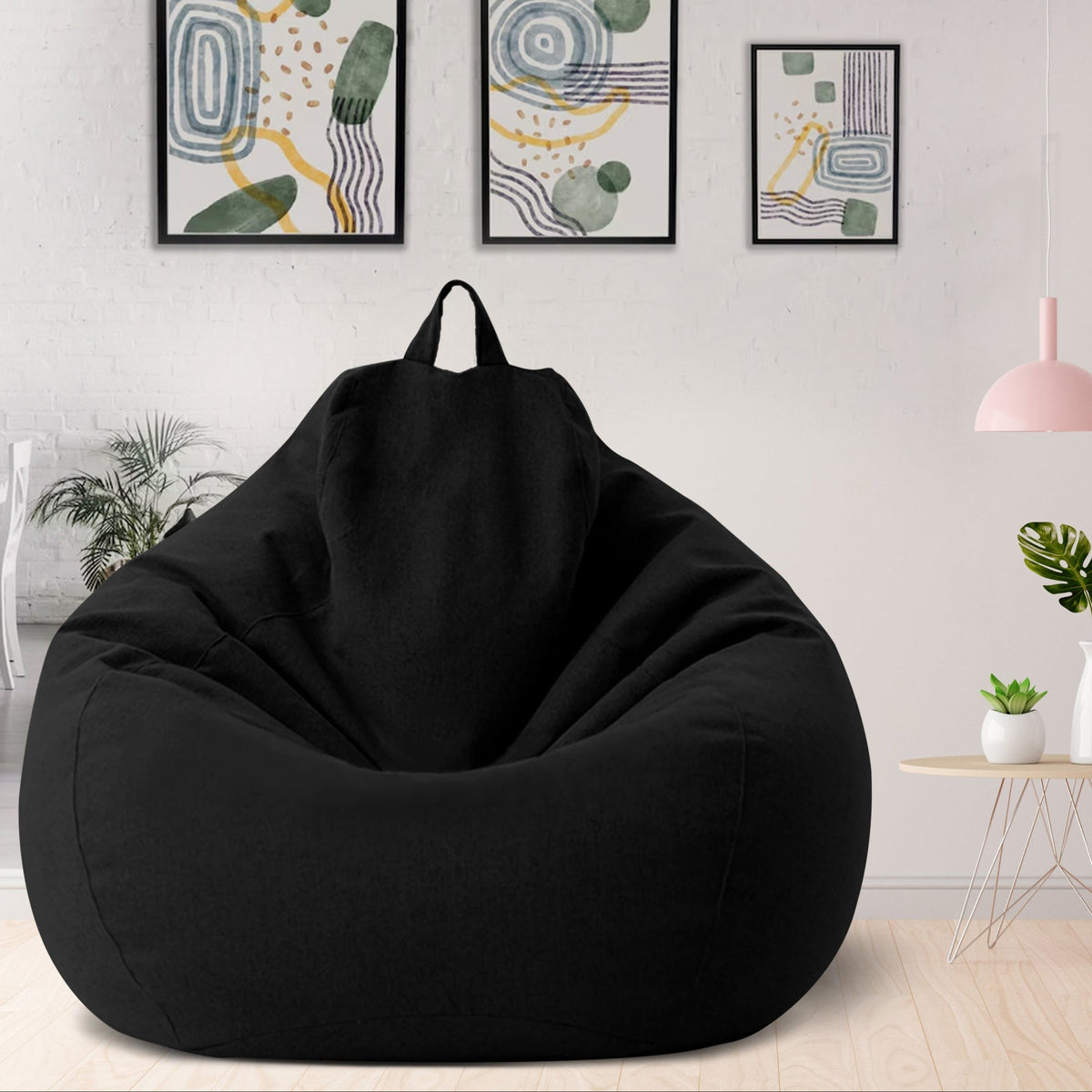 Pouf en lin luxe – meuble de confort ergonomique et élégant