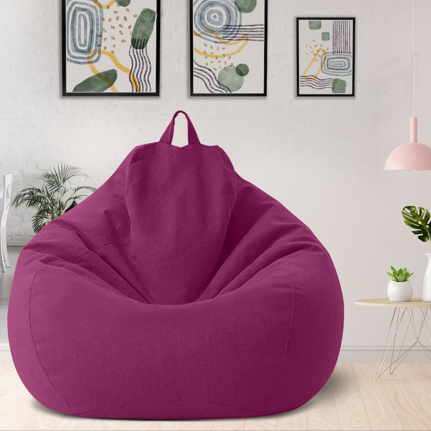 Pouf en lin luxe – meuble de confort ergonomique et élégant