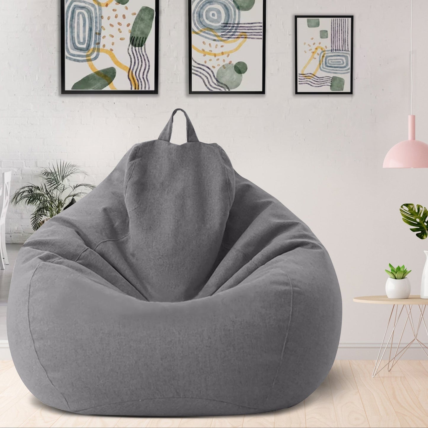 Pouf en lin luxe – meuble de confort ergonomique et élégant