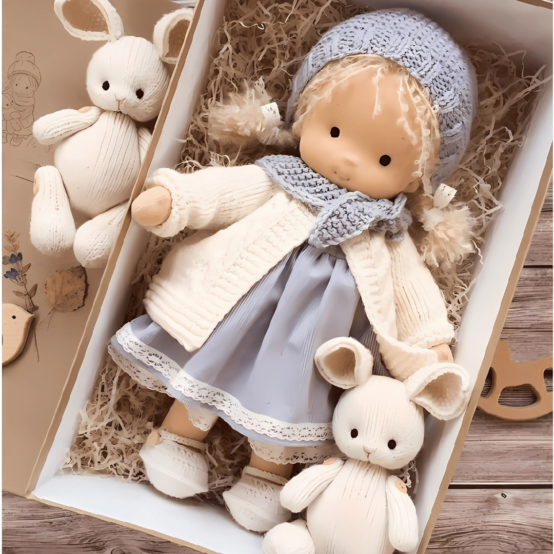 Poupée faite main en peluche douce – jouet waldorf