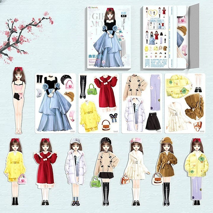 Poupée magnétique à habiller pour filles