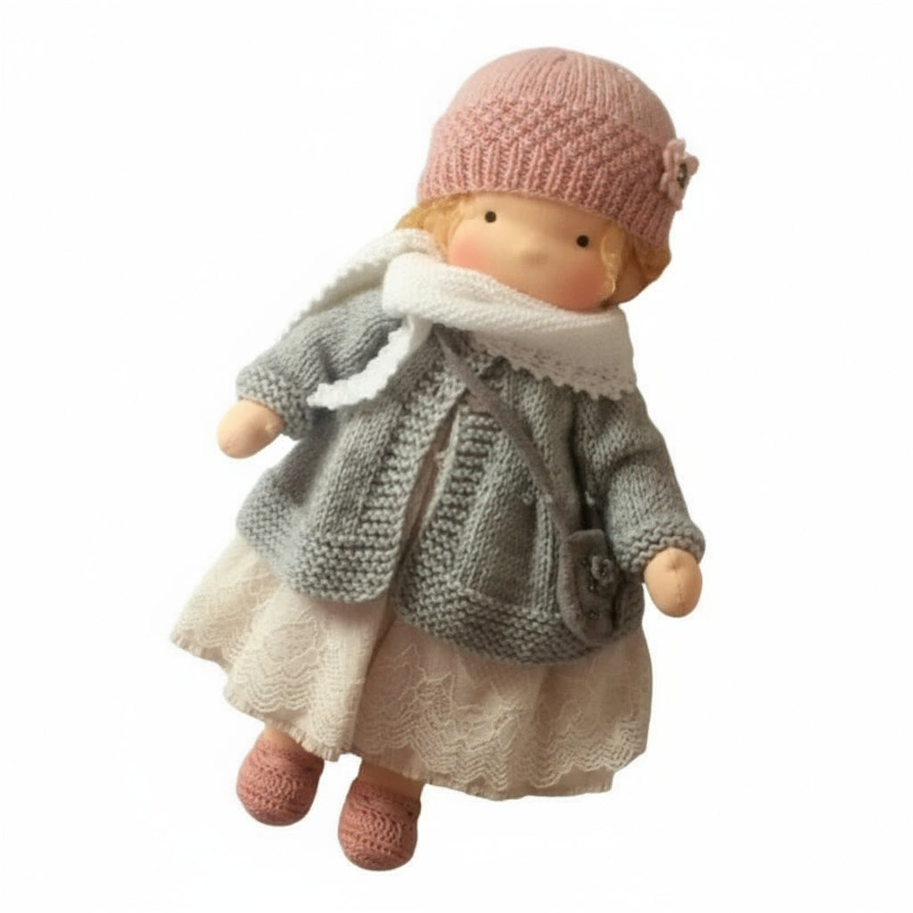 Poupée Waldorf faite main en coton pour le jeu créatif