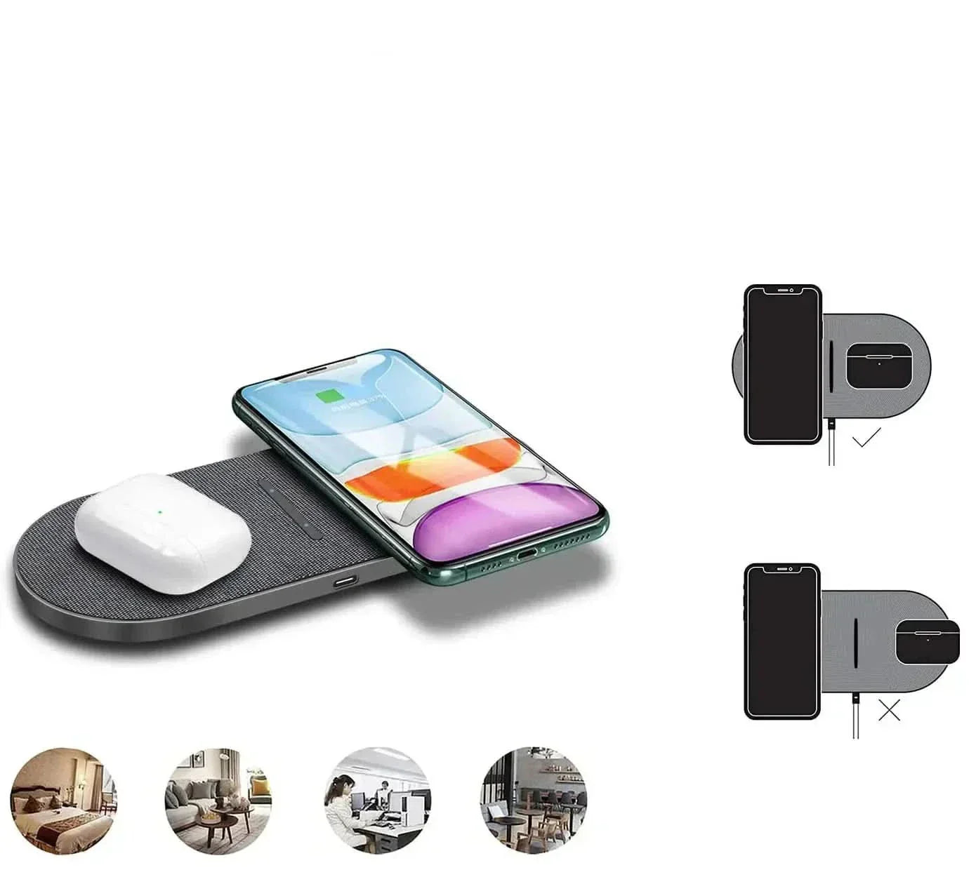 POWERDOCK – 40W Wireless Charging Station for iPhone, AirPods & Samsung