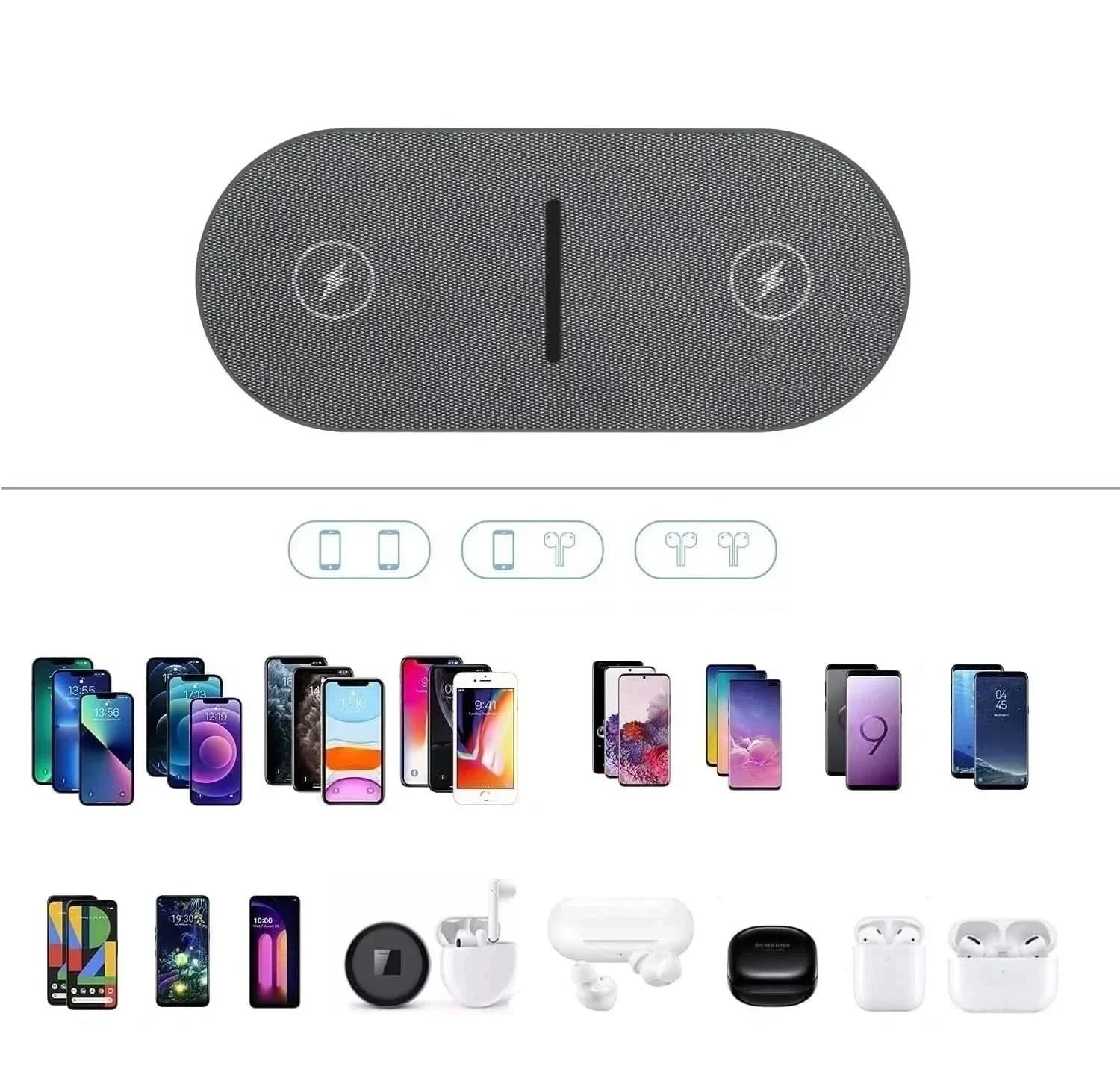 POWERDOCK – 40W Wireless Charging Station for iPhone, AirPods & Samsung