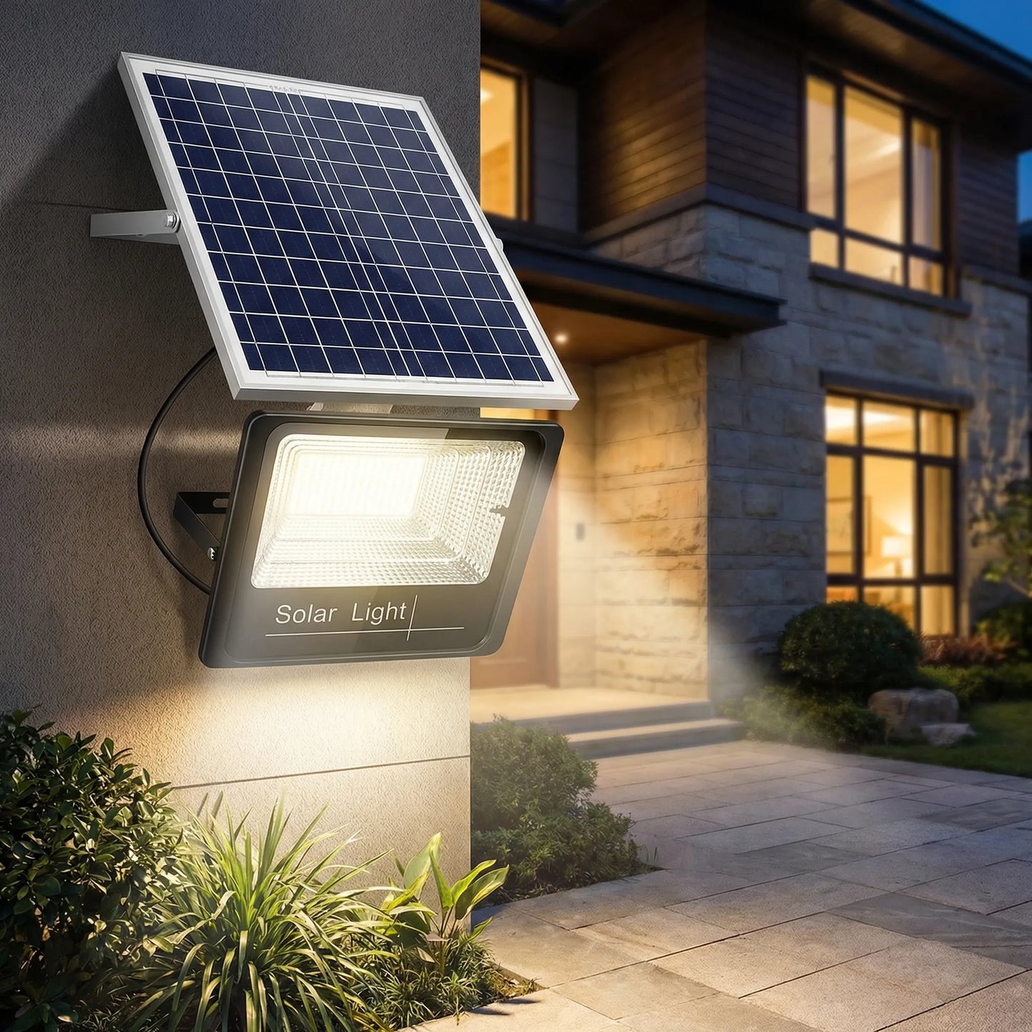 Projecteur extérieur solaire avec télécommande