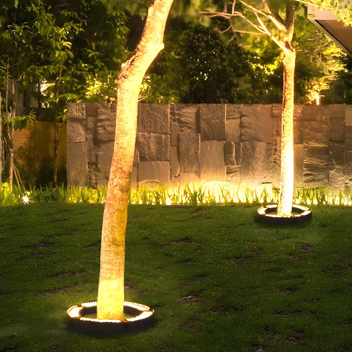 Projecteur LED arqué de jardin à piquer, 12 W, RGB blanc chaud, IP65