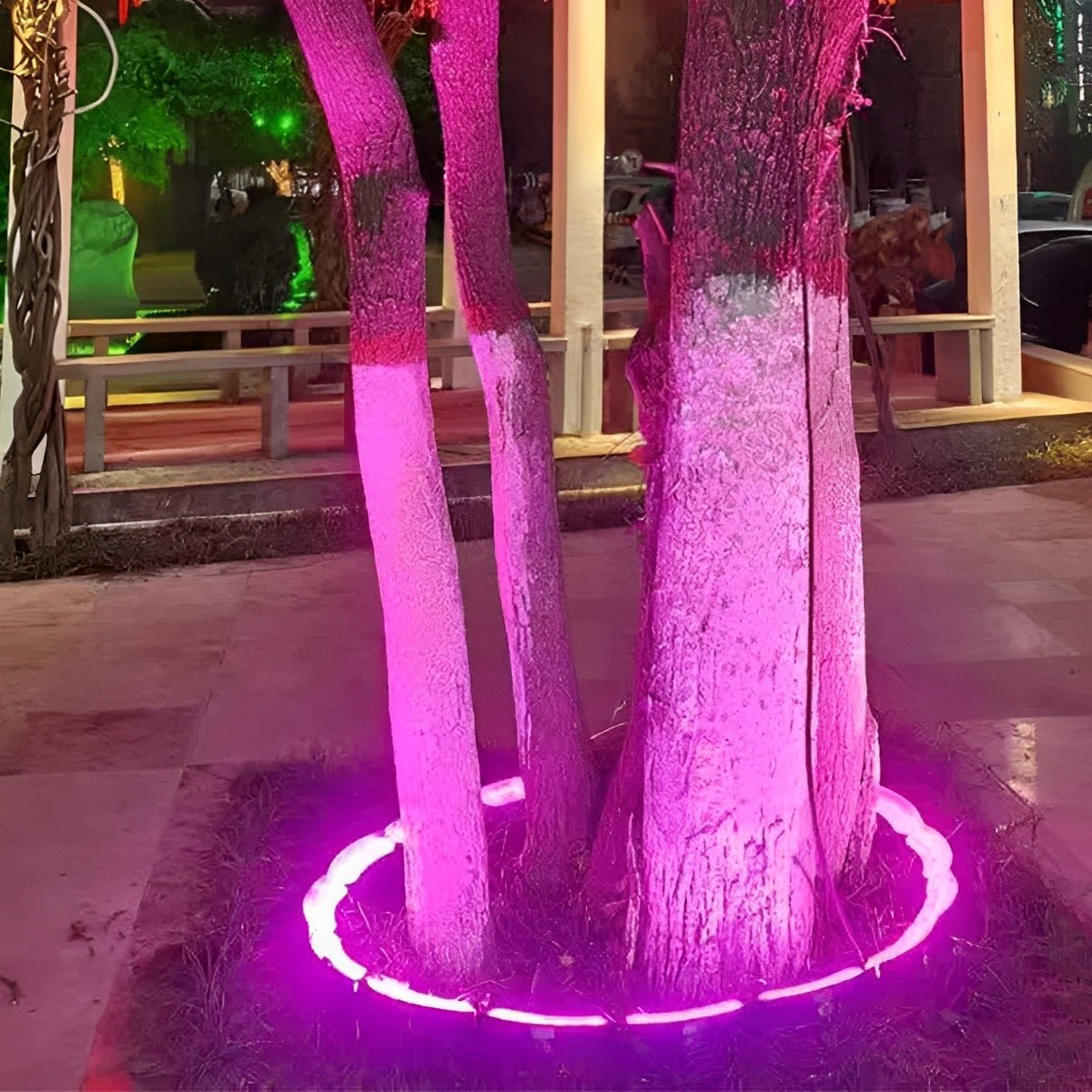 Projecteur LED arqué de jardin à piquer, 12 W, RGB blanc chaud, IP65