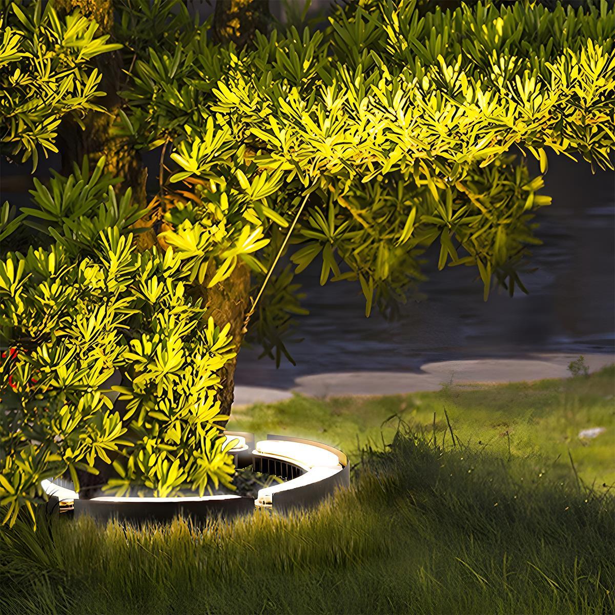 Projecteur LED arqué de jardin à piquer, 12 W, RGB blanc chaud, IP65