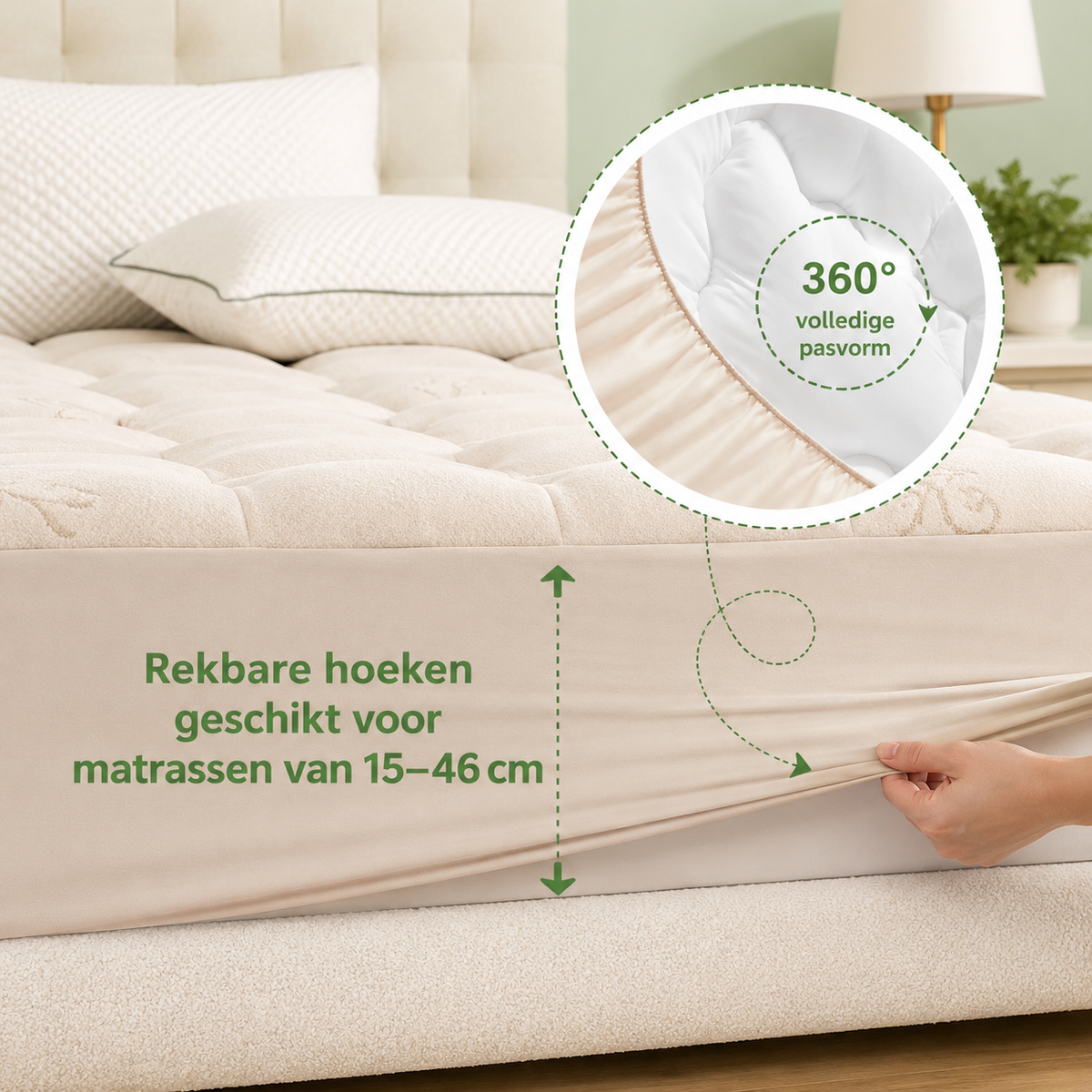 Protège-matelas rafraîchissant très épais en bambou