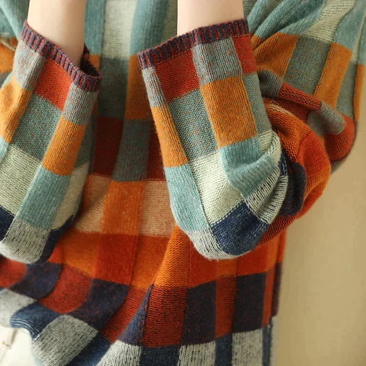 Pull à carreaux