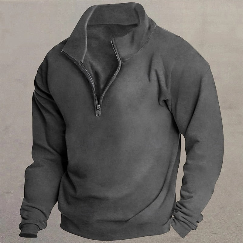 Pull à col montant zippé
