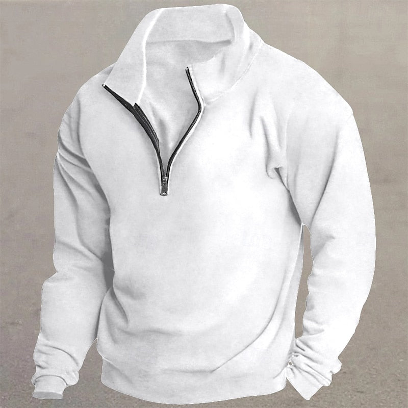 Pull à col montant zippé