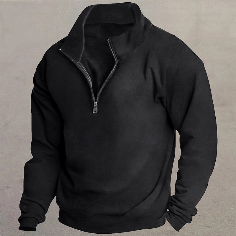 Pull à col montant zippé