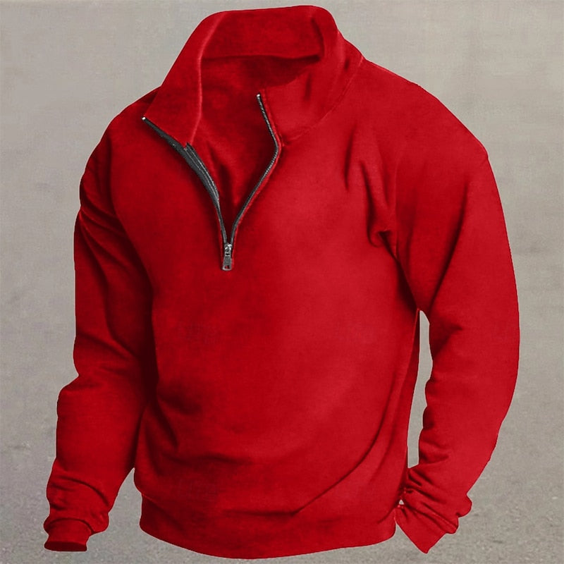 Pull à col montant zippé