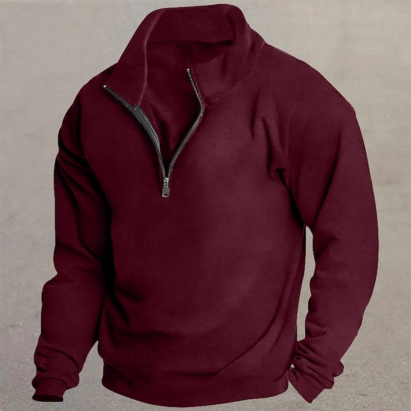 Pull à col montant zippé