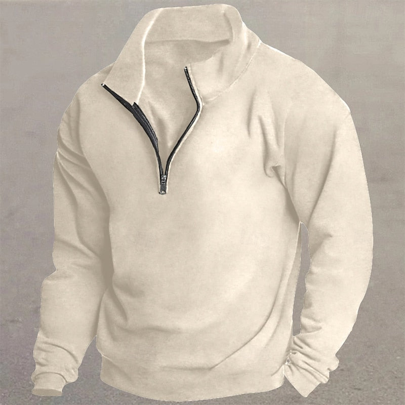 Pull à col montant zippé