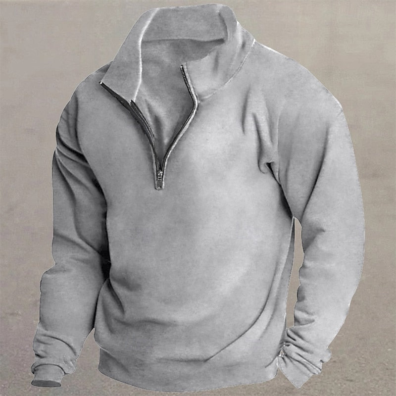 Pull à col montant zippé