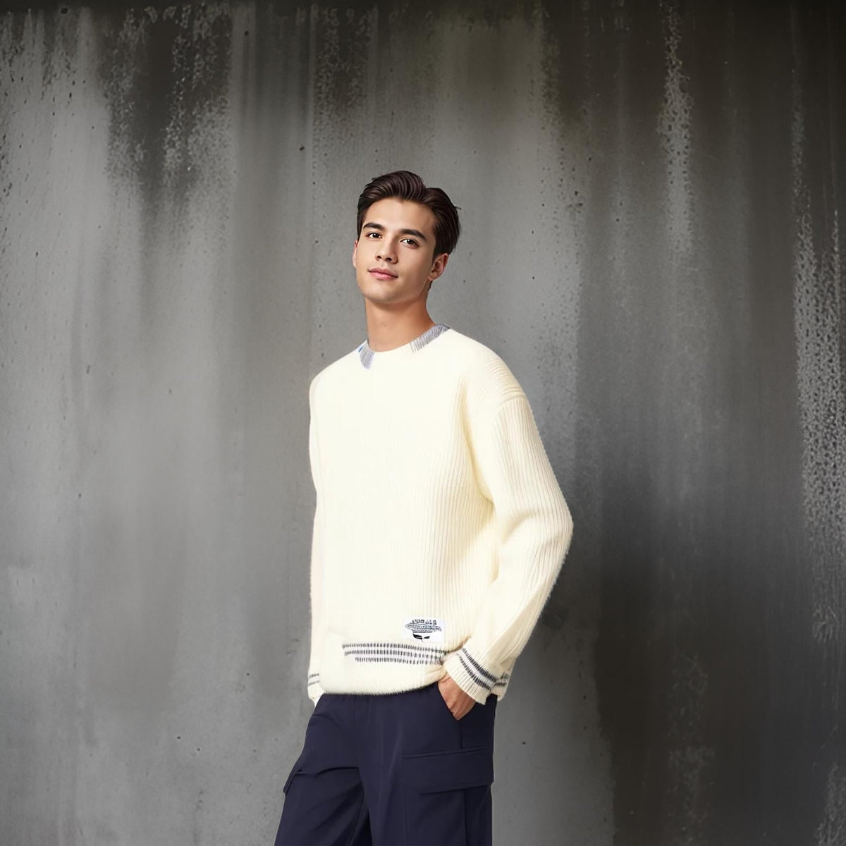 Pull à col rond pour homme