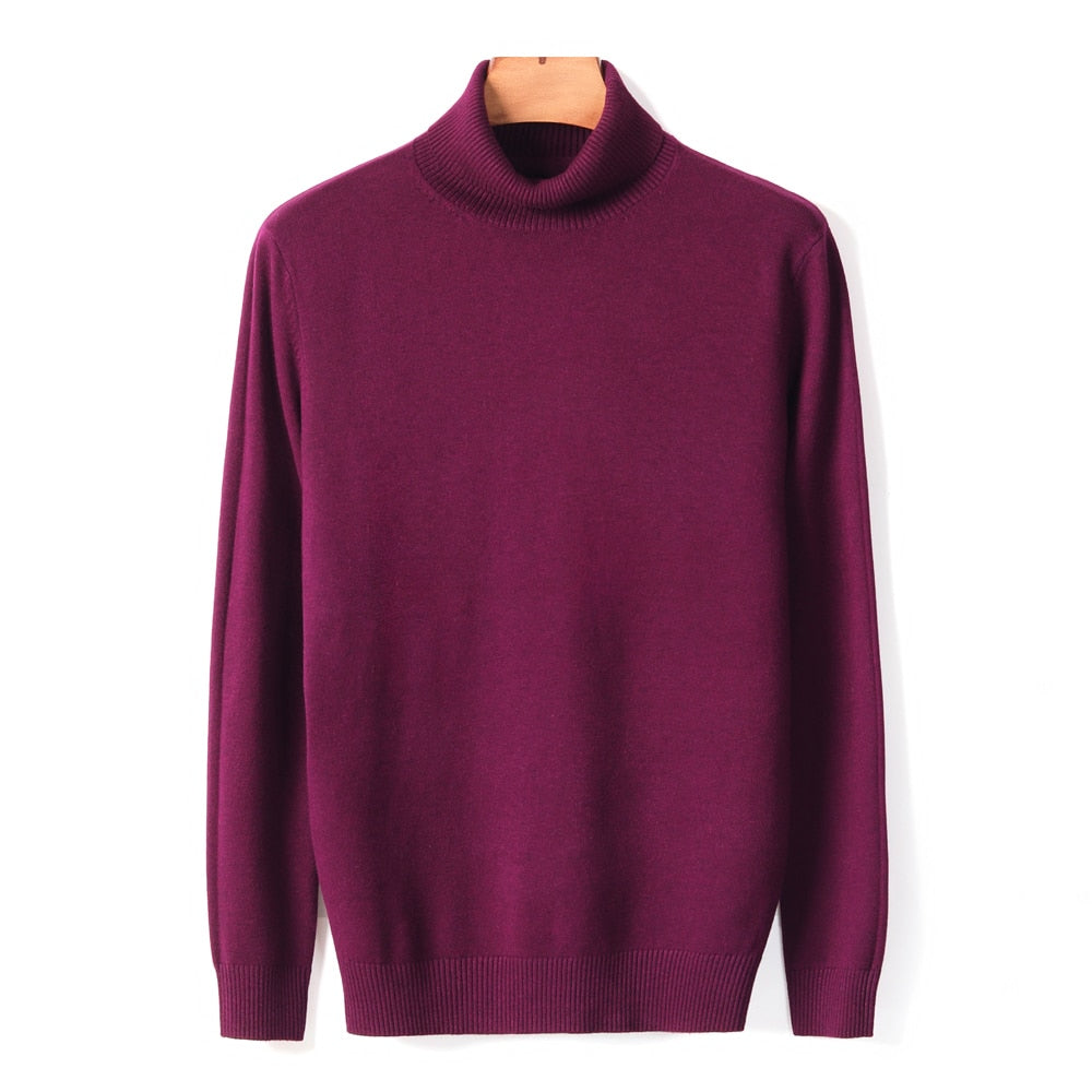 Pull à col roulé en maille