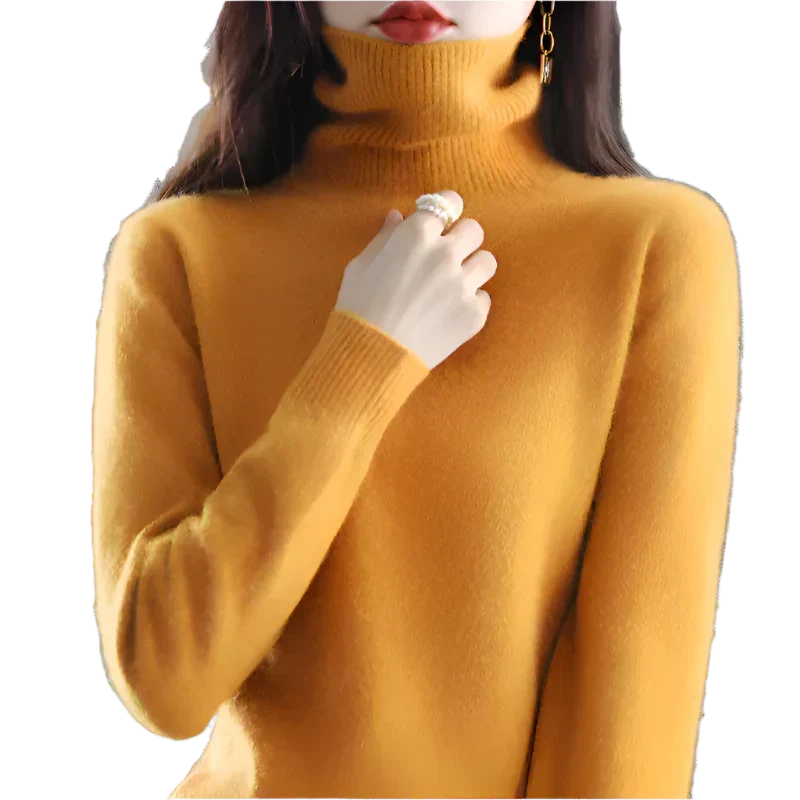 Pull à col roulé luxueux pour femme - Élégant pour automne et hiver