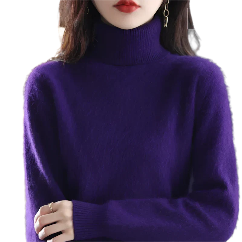 Pull à col roulé luxueux pour femme - Élégant pour automne et hiver