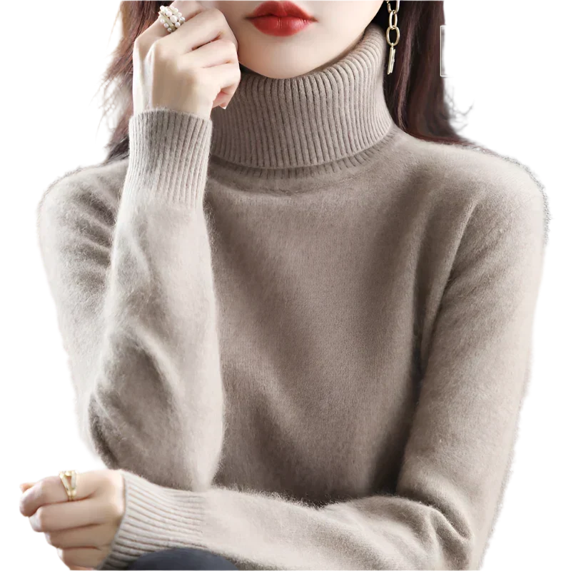 Pull à col roulé luxueux pour femme - Élégant pour automne et hiver