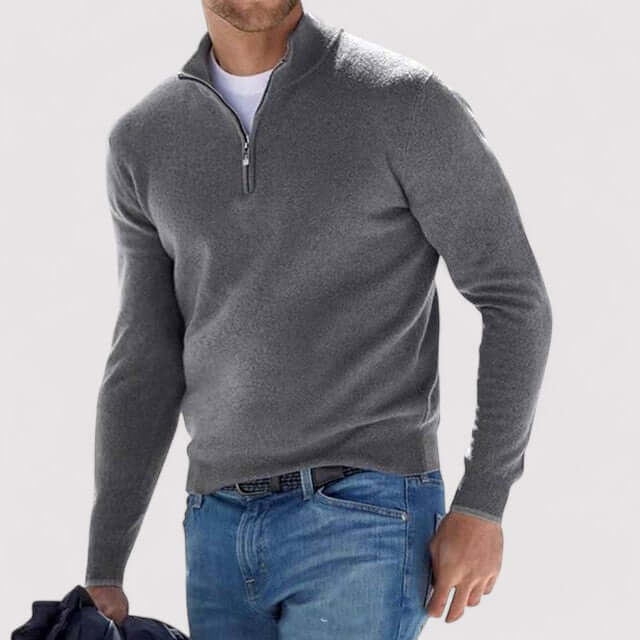 Pull à demi-zip