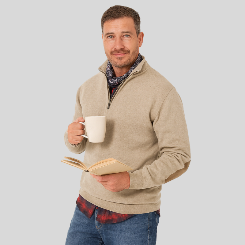 Pull à demi-zip pour homme | Chaud et élégant pour l'hiver