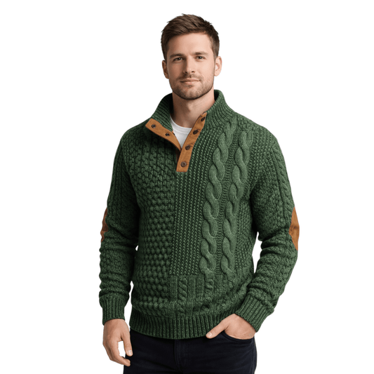 Pull classique à col montant pour homme