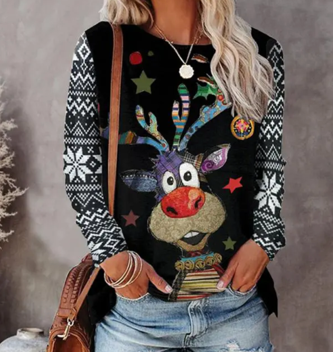 Pull de Noël festif pour femme