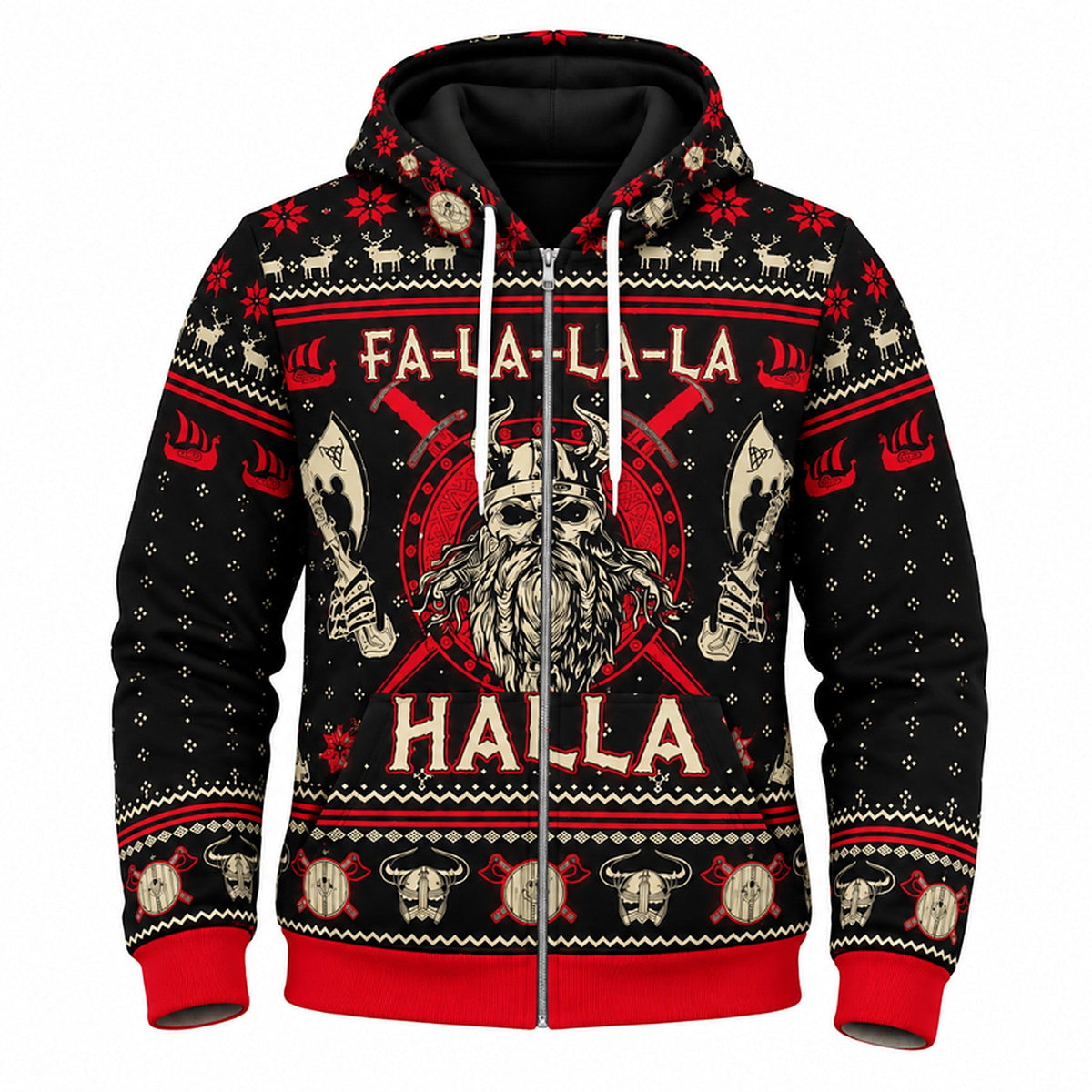 Pull de Noël pour homme - motif viking en version pull, sweat à capuche ou gilet