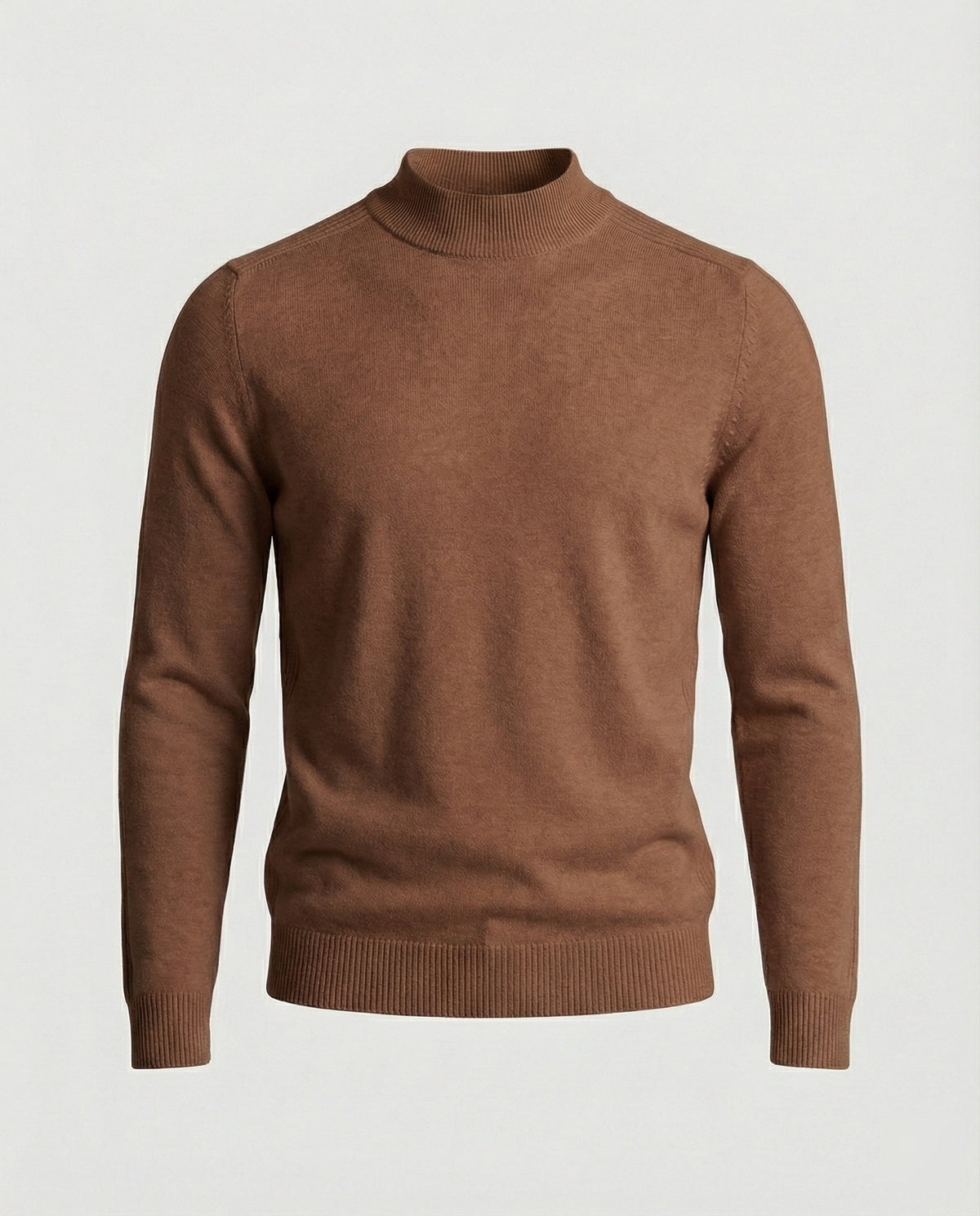 Pull élégant à col montant en laine mérinos