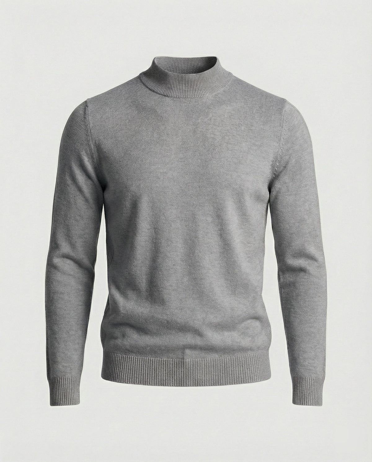 Pull élégant à col montant en laine mérinos