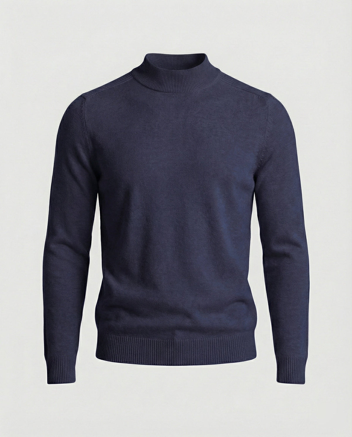 Pull élégant à col montant en laine mérinos