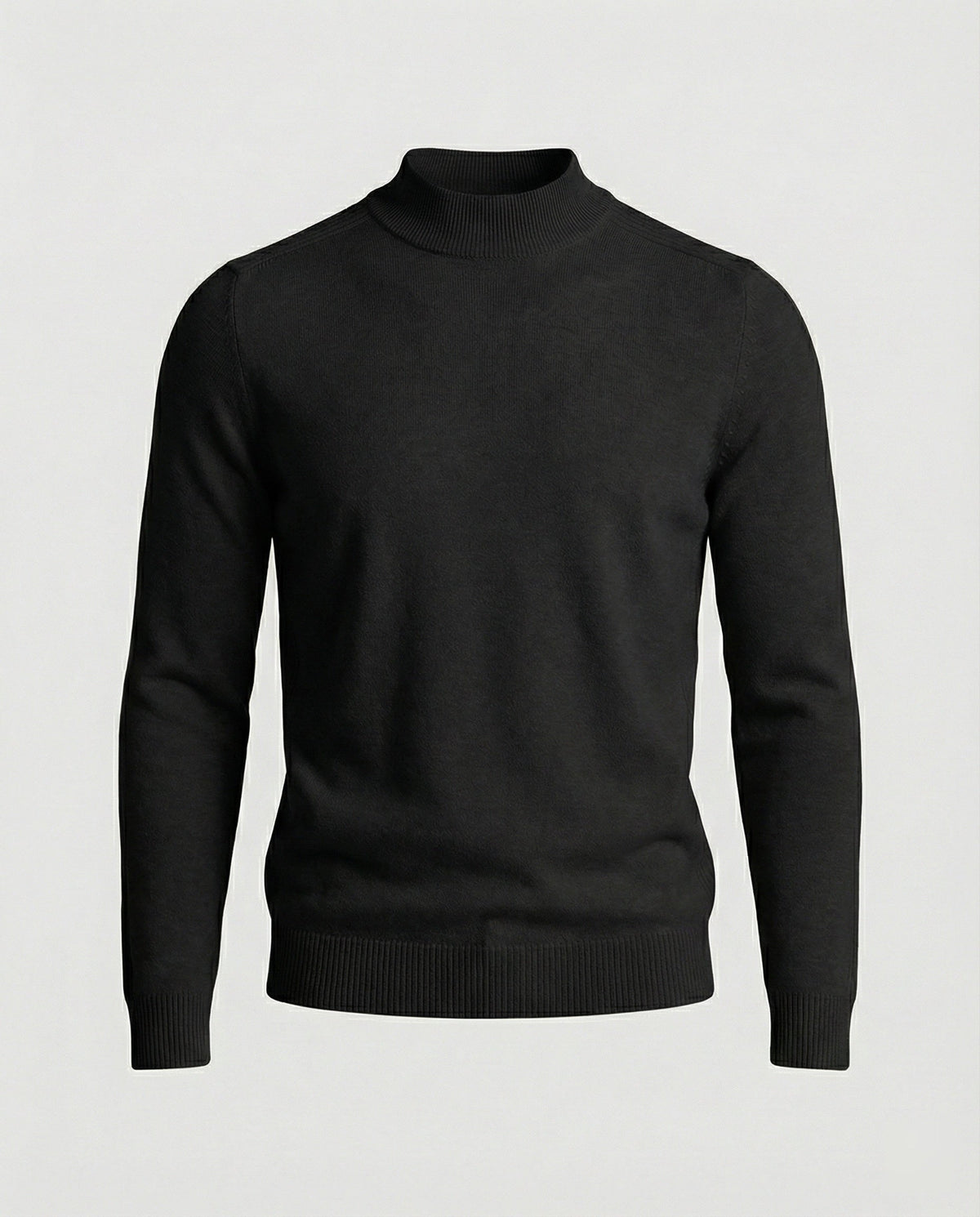Pull élégant à col montant en laine mérinos