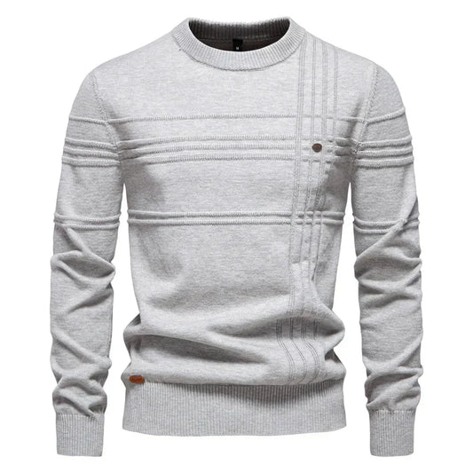 Pull en maille à col ras-du-cou pour homme