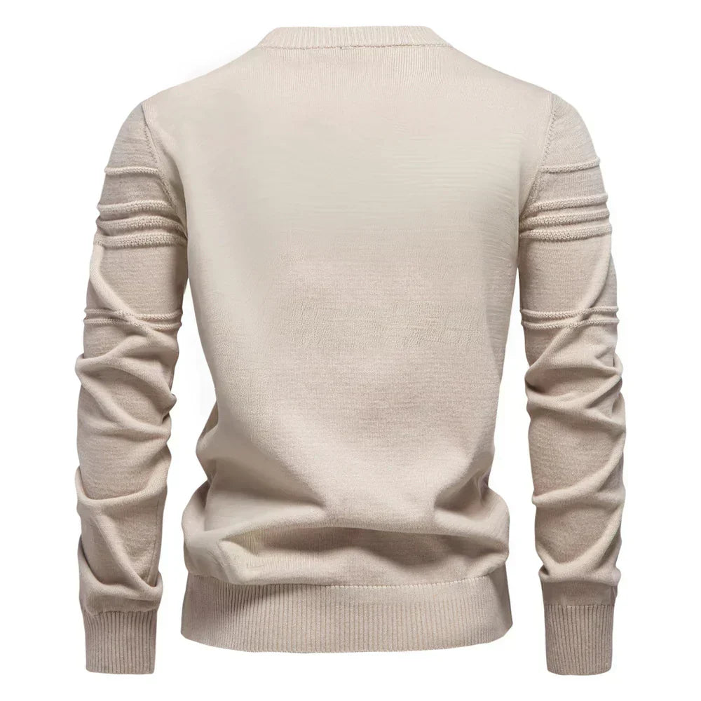 Pull en maille à col ras-du-cou pour homme