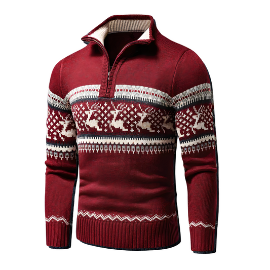 Pull en maille à demi-zip pour homme