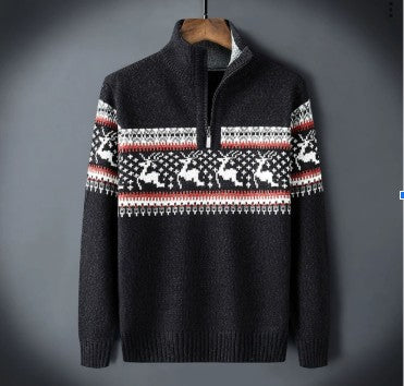Pull en maille à demi-zip pour homme