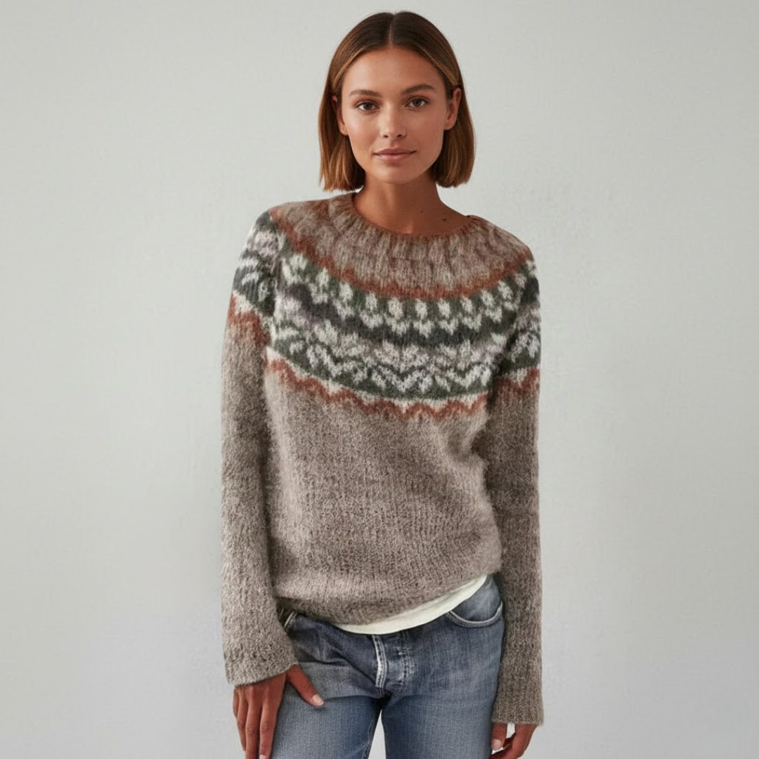 Pull en maille doux et élégant de tous les jours pour femme