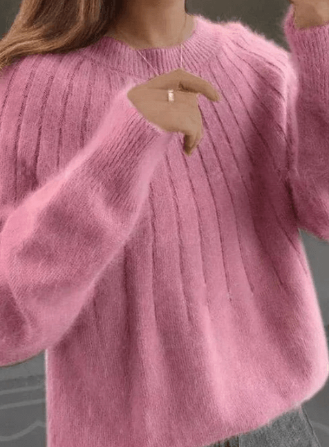 Pull en maille pelucheux – Élégant et chaud