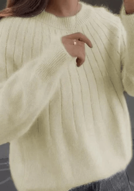 Pull en maille pelucheux – Élégant et chaud