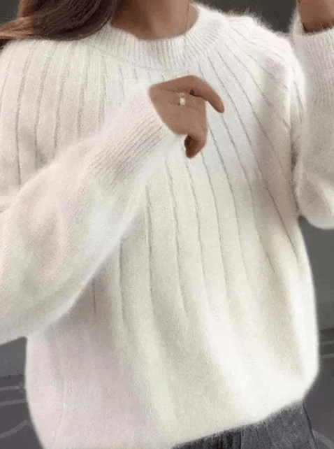 Pull en maille pelucheux – Élégant et chaud